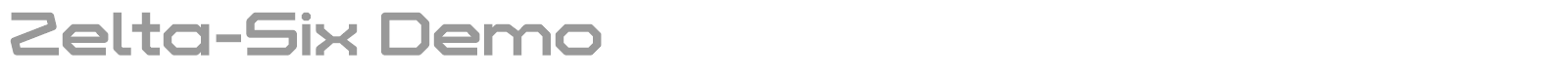 Zelta Six font preview